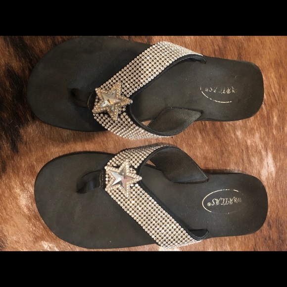 womens bling flip flops